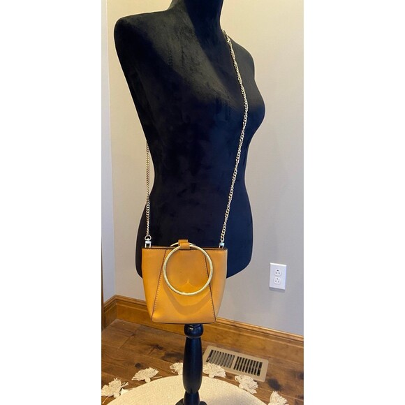 Co Lab Bangle Tote Bucket Vegan Tan w/ Gold Chain Purse Bag by Christopher Kon - Picture 2 of 11